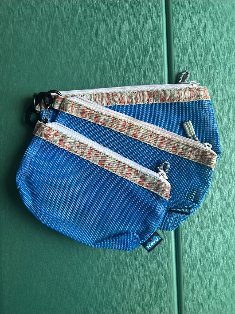 Kavu Bright Blue Triple Mesh Pouch Organizer
